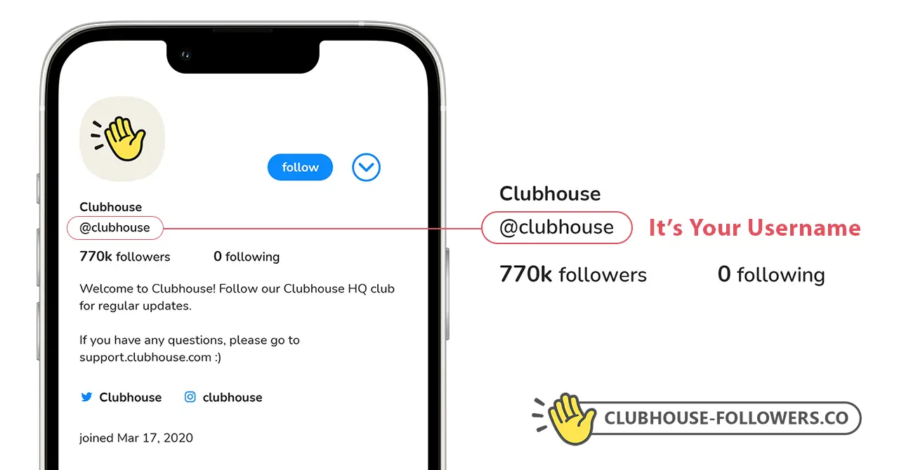 Username on Clubhouse